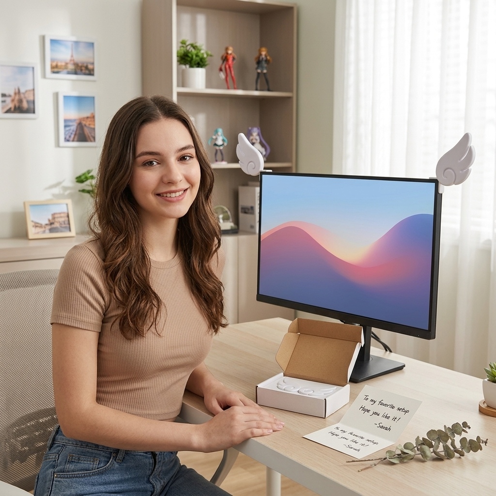 New Cute Angel Wings Display S - Gaming Accessories For Room review and price