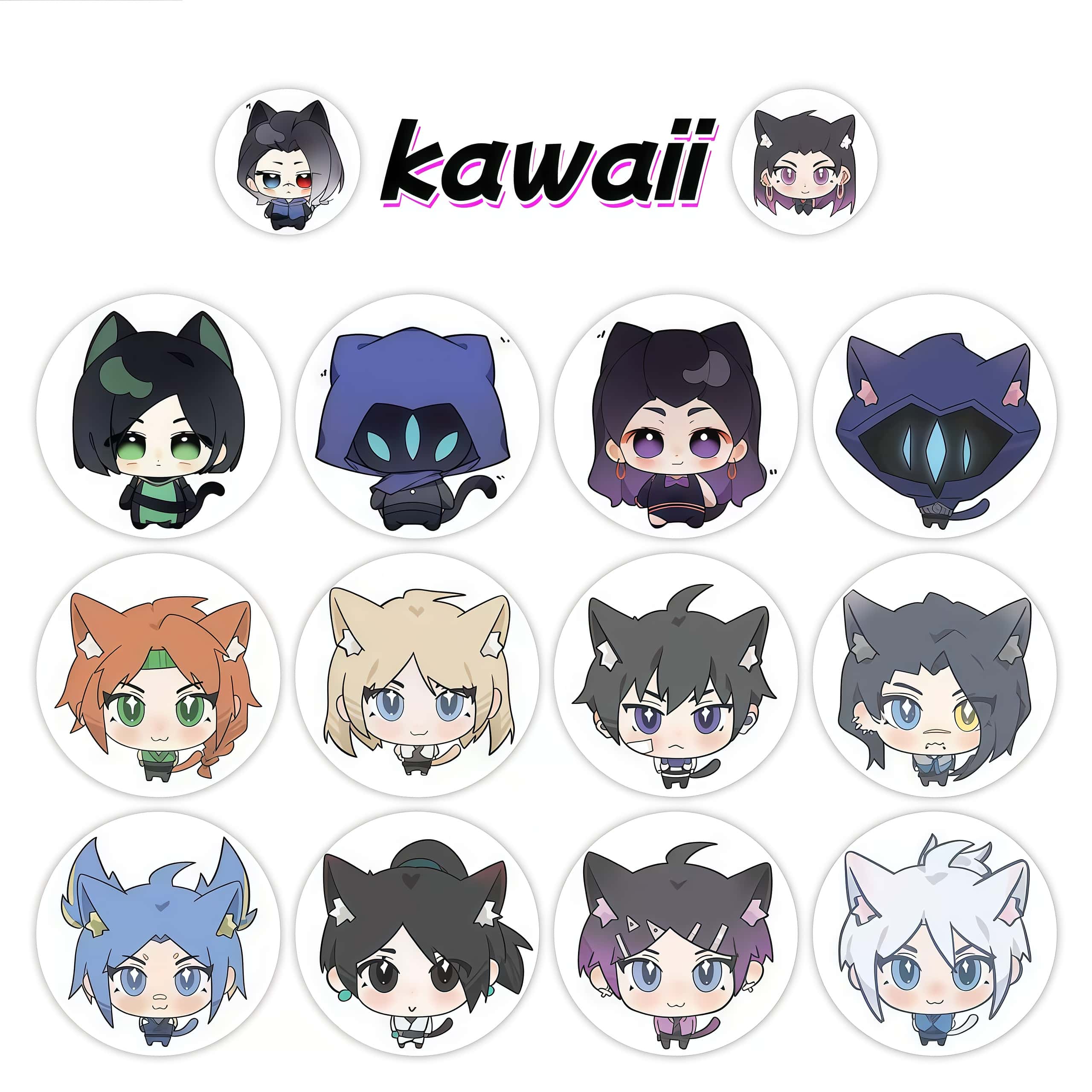 500Pcs Valorant Cat Ear Chibi  - Gaming Accessories For Room review and price