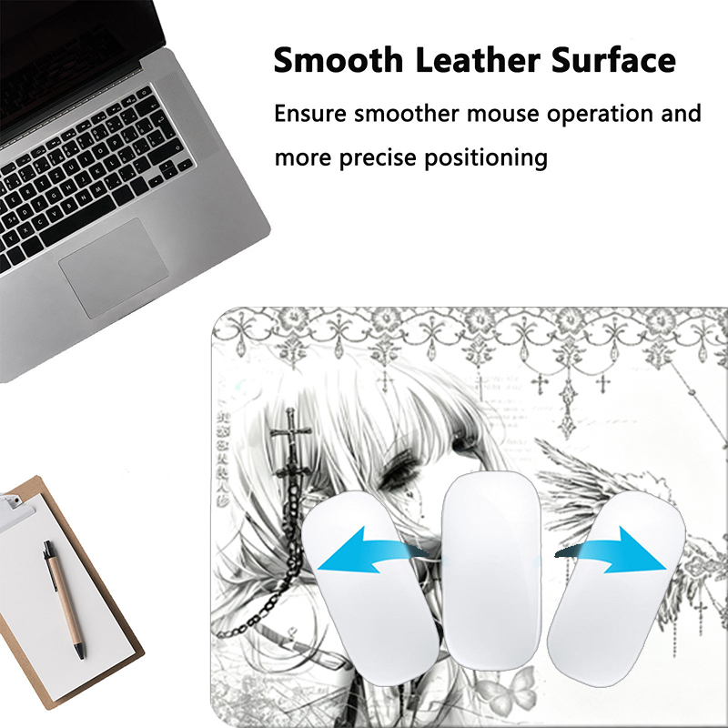 Leather Mousepad Black White A - Gaming Accessories Aesthetic review and price